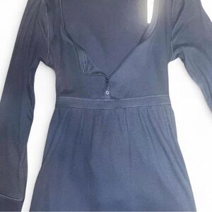 Hollister Navy Long Sleeve babydoll top